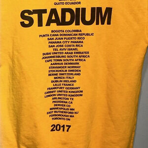2017 Justin Bieber Official Merch Concert/Tour Stadium Tour Yellow Hoodie XS